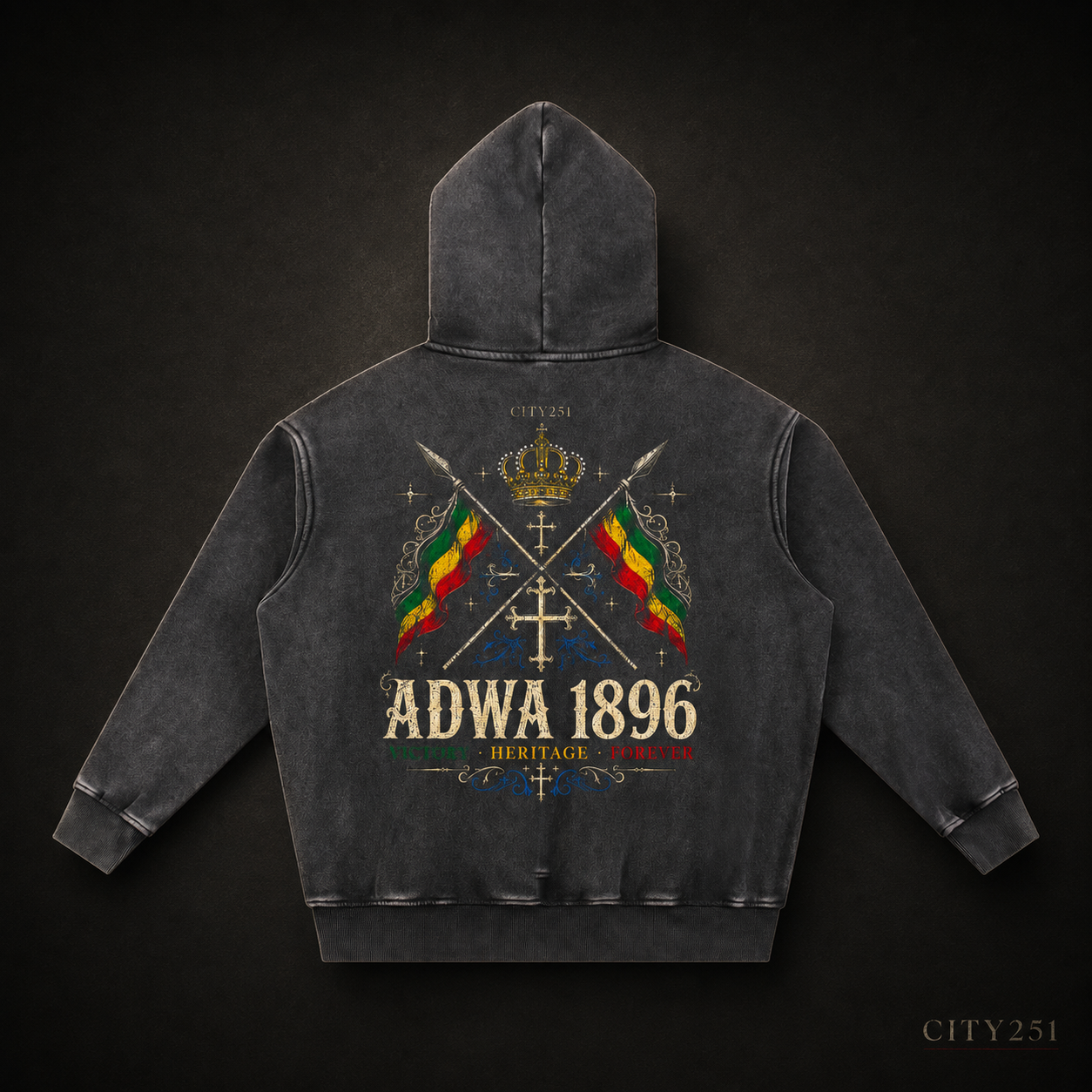 CITY251 Snow Wash Fleece Oversize Hoodie